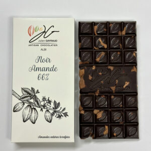 Tablette Gourmande Noir Amande 66%