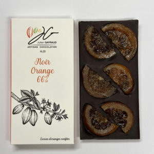 Tablette Gourmande Noir Orange 66%