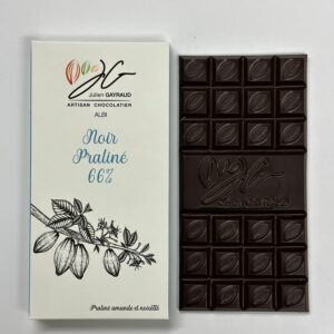 Tablette Gourmande Noir Praliné 66%