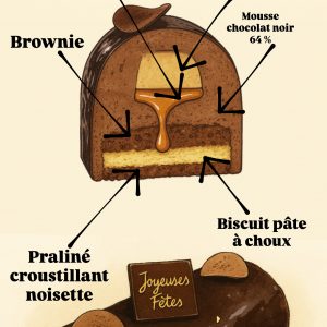 Bûche Choco - Caramel